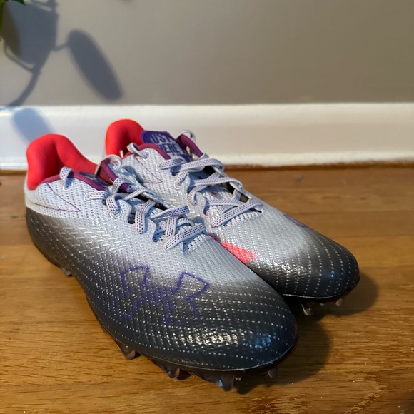 Women's Under Armour Blur Smoke Halo Grey Cleats W9 - Picture 1 of 6